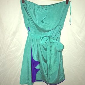 Express strapless mini dress with sash